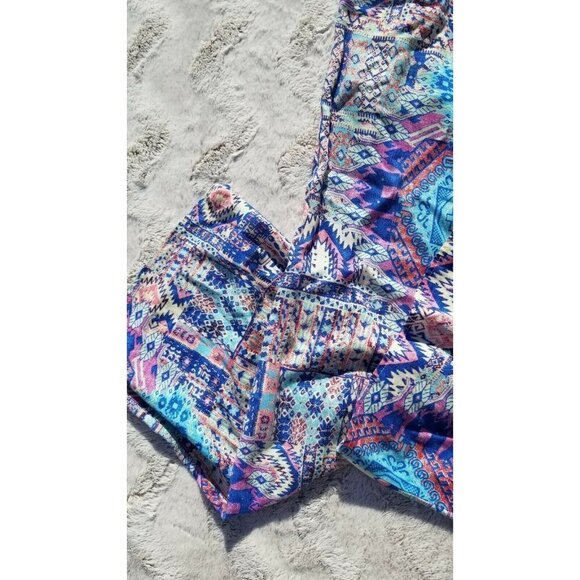 Everly Colorful Wide Leg Multicolor Geometric Print Loose Pants Size M - Picture 3 of 11
